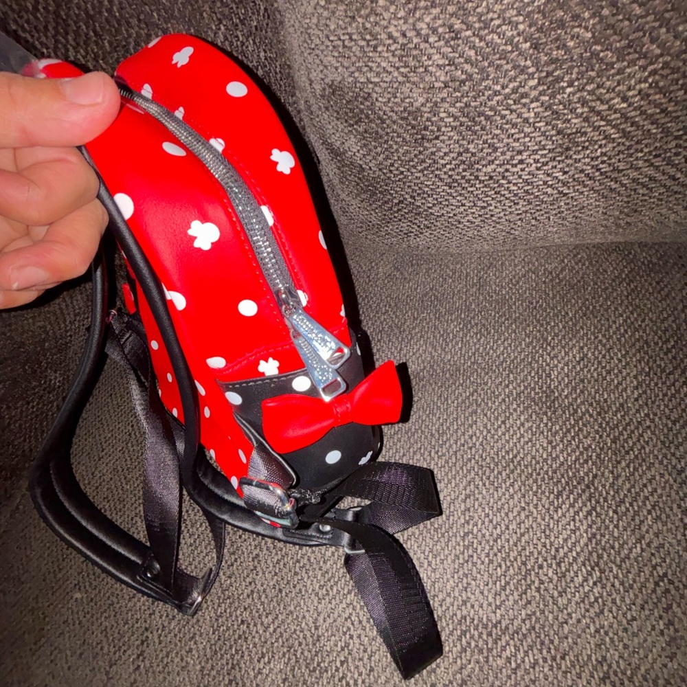 New Disney Loungefly Minnie Mouse Bow Polka Dot Mini Backpack New Bow- so- sweet - Picture 5 of 6